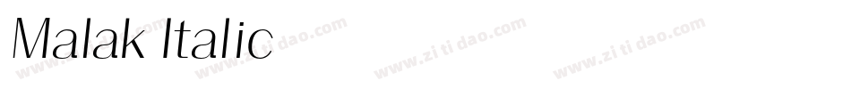 Malak Italic字体转换